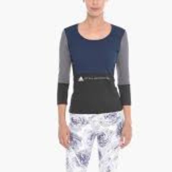 Adidas by Stella McCartney Women's Parley Colorblock Pullover Top Size XS Blue - Picture 1 of 11